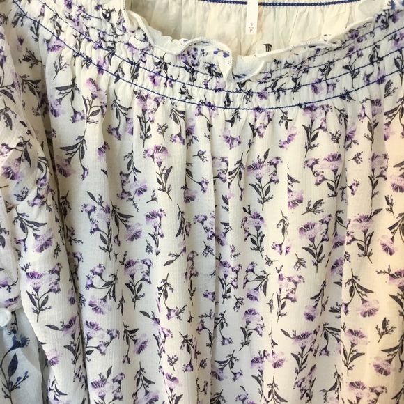 NWT Free People Rose Valley Off the Shoulder Floral Blouse - S - Picture 3 of 7